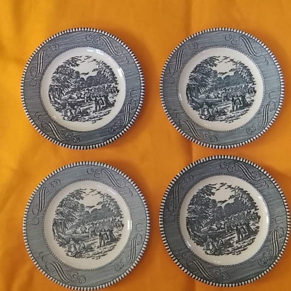 None Other - Blue and white  vintage small plate